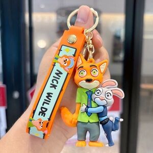 🦊 🐰Topia Orange Cartoon Key & Card Holder